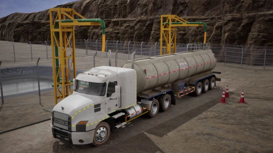 3d animation gas truck image
